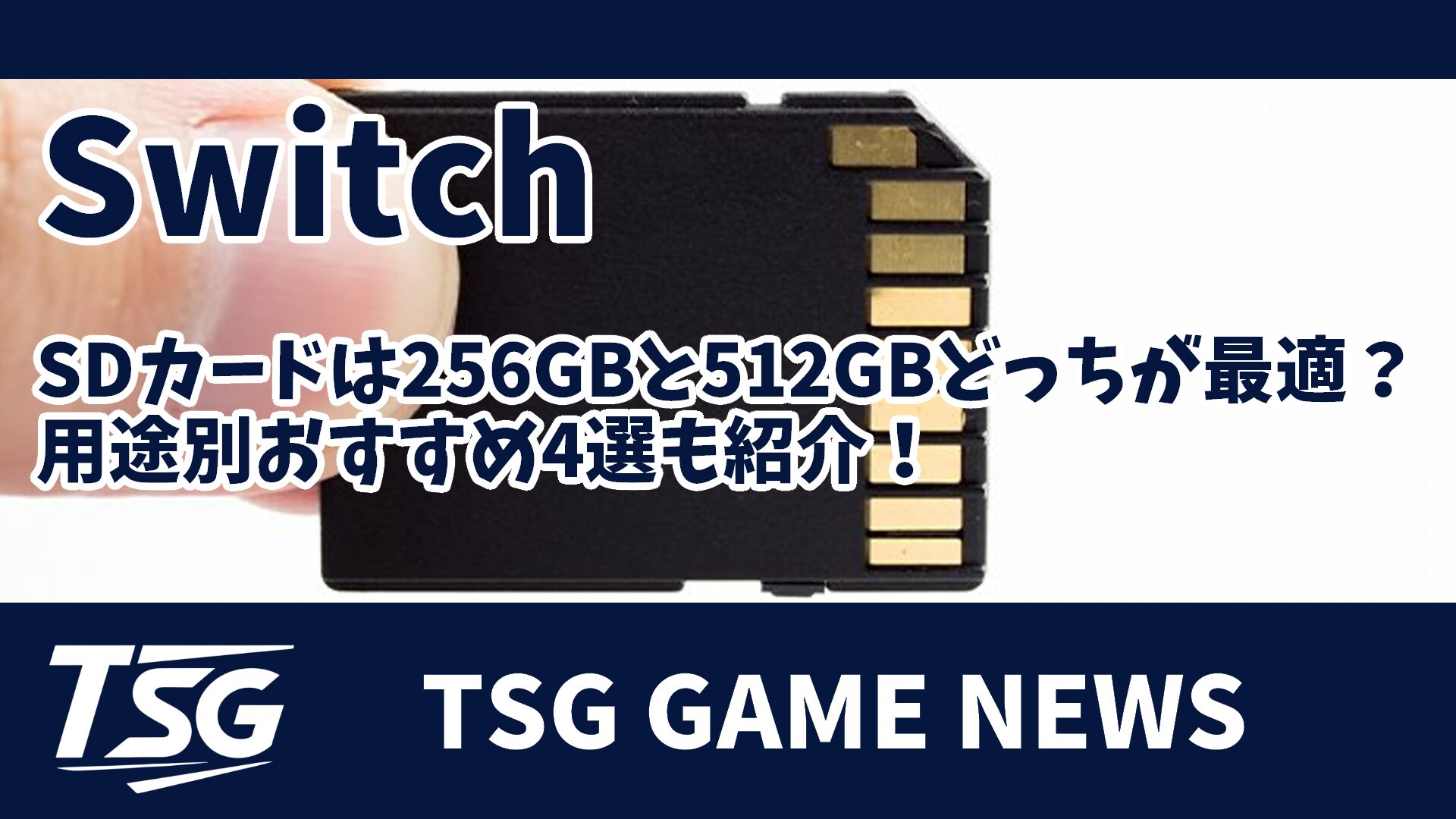 Switch】SDカードは256GBと512GBどっちが最適？用途別おすすめ4選も 